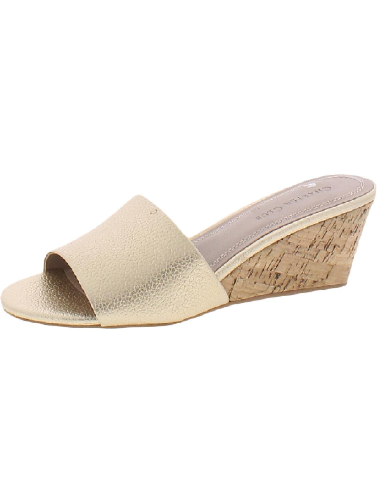 CHARTER CLUB Womens Black Twist-Detail Vamp Cushioned Open Toe Slip On Slippers Shoes