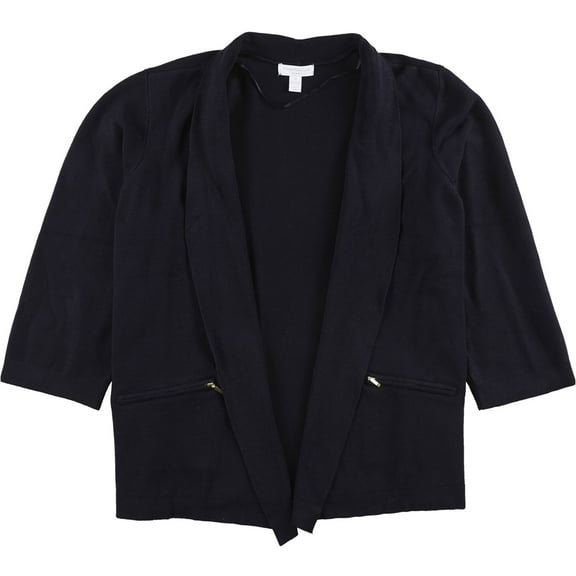 Charter Club Womens Open-Front Cardigan Sweater, Blue, 1X