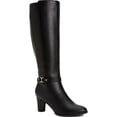 thumbnail image 1 of Charter Club Womens Palmaa Faux-Suede Knee-High Boots Black 9 Medium (B,M), 1 of 4