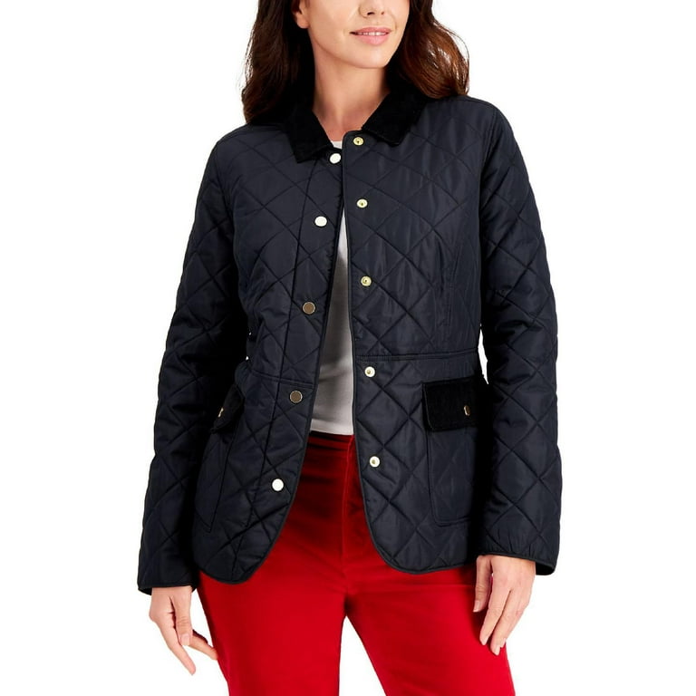 Charter Club Womens Short Cold Weather Quilted Coat