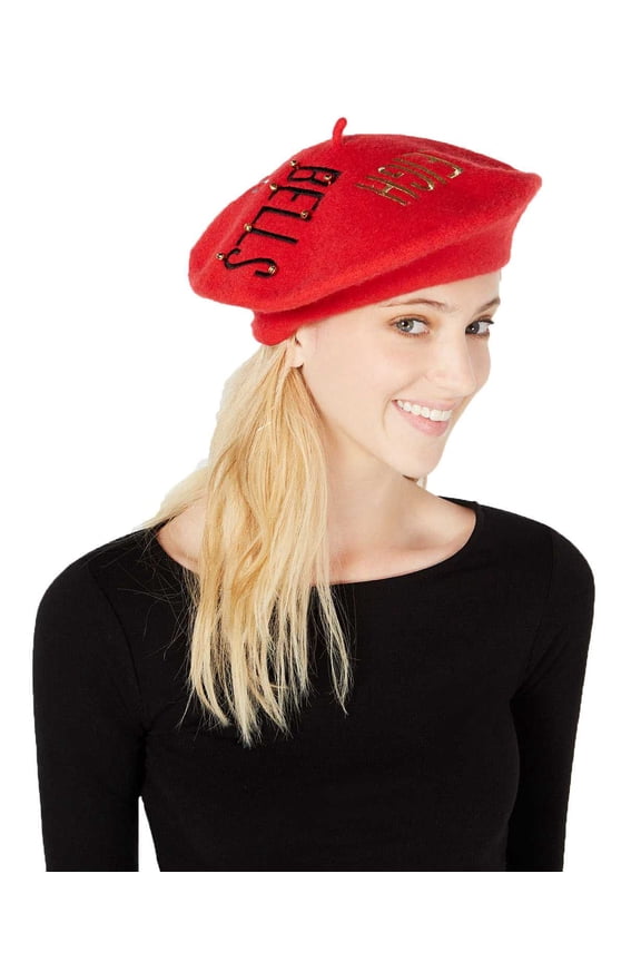 Womens Sleigh Bells Bling Beret;One Size