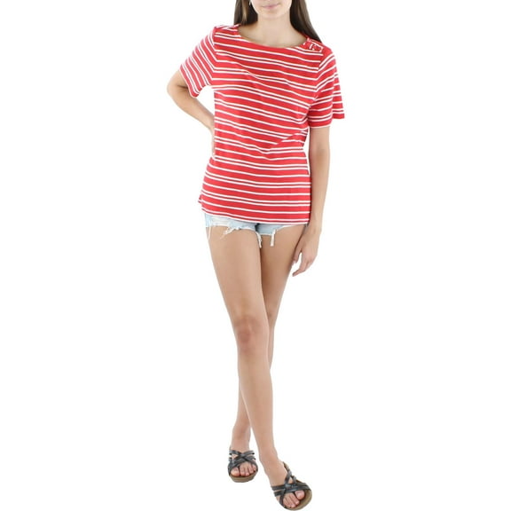 Charter Club Womens Striped Boatneck T-Shirt