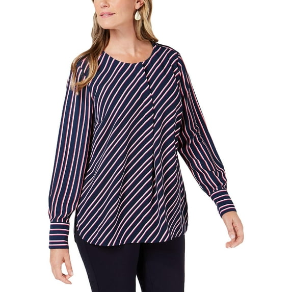 Charter Club Womens Striped Office Henley