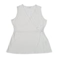 thumbnail image 1 of Charter Club Womens V-Neck Wrap Top, White, X-Small, 1 of 2