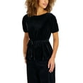 thumbnail image 1 of Charter Club Womens Velvet Tie Waist Top Deep Black XL, 1 of 1