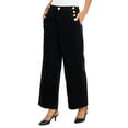 thumbnail image 1 of Charter Club Womens Velveteen Sailor Pants Deep Black 6, 1 of 1