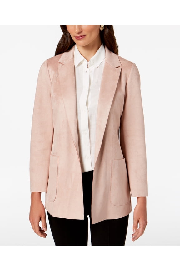 Womens Woven Faux Suede Blazer Size XL