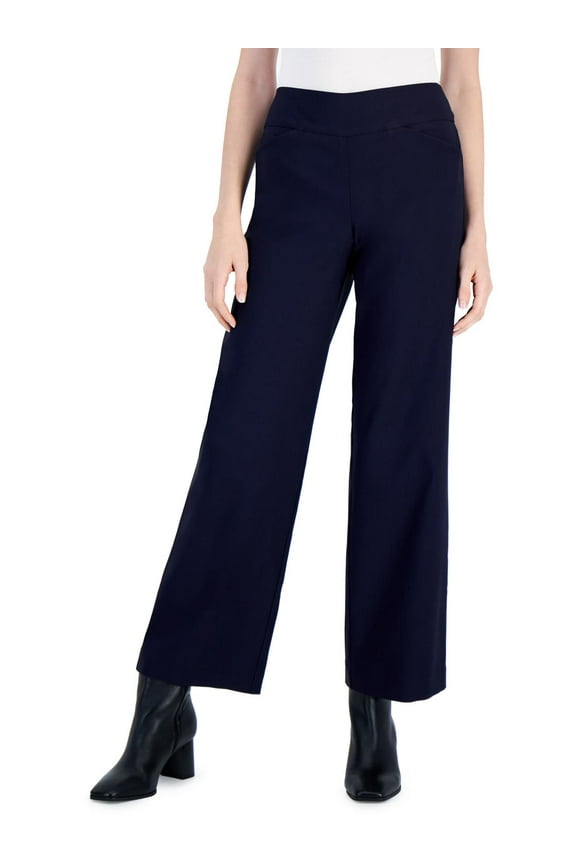 Womens Woven Stretch Wide Leg Jeans