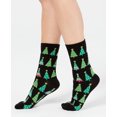 thumbnail image 1 of Charter Club Womens Xmas Tree Designed Cute Comfy Crew Socks;OS, 1 of 2