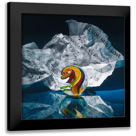 Chartier, Francois 12x12 Black Modern Framed Museum Art Print Titled - All You Need Is Love