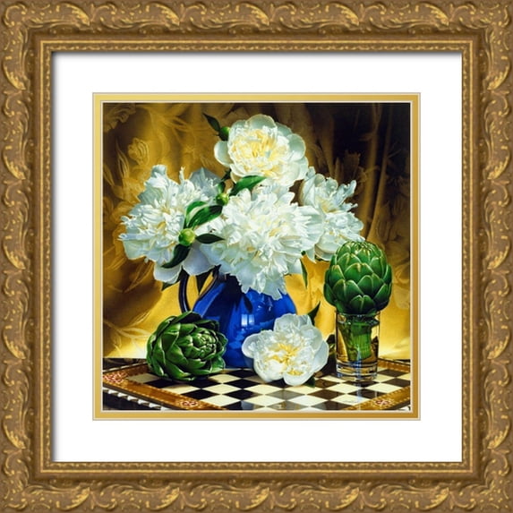 Chartier, Francois 20x20 Gold Ornate Wood Framed with Double Matting Museum Art Print Titled - Cloud Five