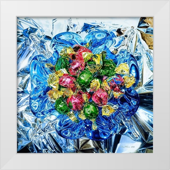 Chartier, Francois 26x26 White Modern Wood Framed Museum Art Print Titled - Rhapsodie in Blue