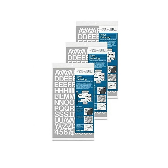 Chartpak 3/4-inch White Stick-on Vinyl Letters & Numbers (01026) - 3 PACKS
