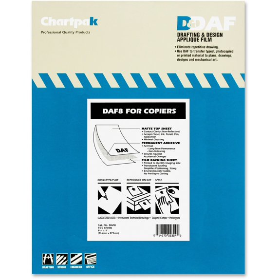 Chartpak 8.5" x 11" Matte Film