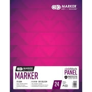 Chartpak AD Marker 11" x 14" Paper Pad with "Ink Block" Panel, 175 GSM, 24 Sheets/Pad, 1 Each