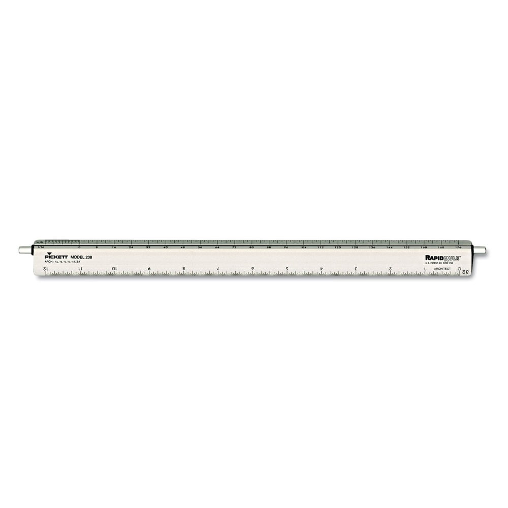 Uxcell 11.81'' Scale Ruler Engineer Triangular Scale Architect