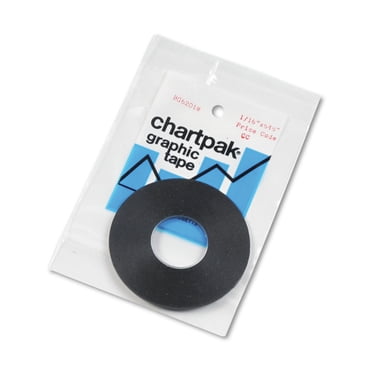 Chartpak, CHABG6201, Glossy Graphic Tape, 1 / Roll, Black - Walmart.com