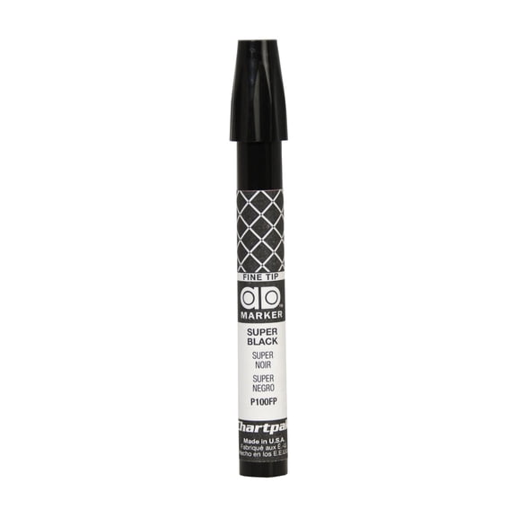 Chartpak Fine-Tip Ad Marker, Super Black