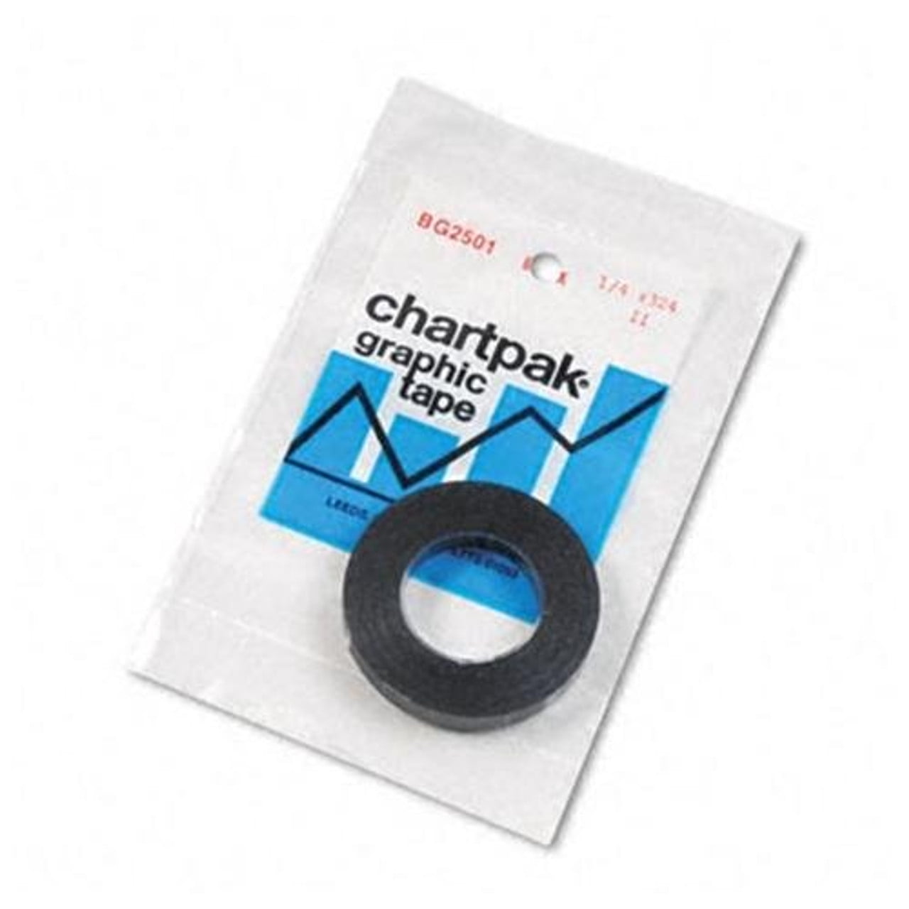 Chartpak Graphic Tape 0.25" Width X 27 Ft Length 1 / Roll Black