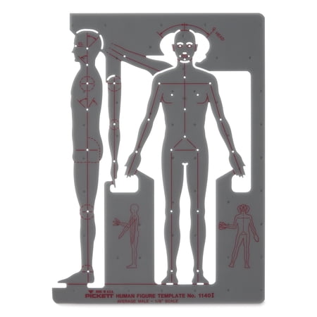 Chartpak Pickett Template - 1140i Male Human Figure