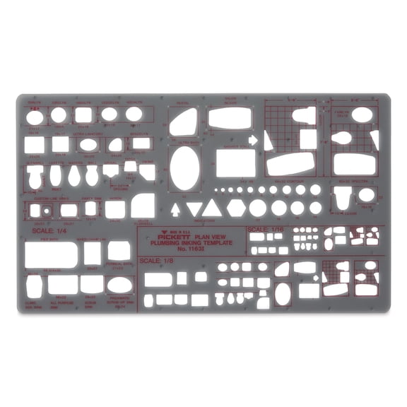 Chartpak Pickett Template - 1163i Plumbing Plan View