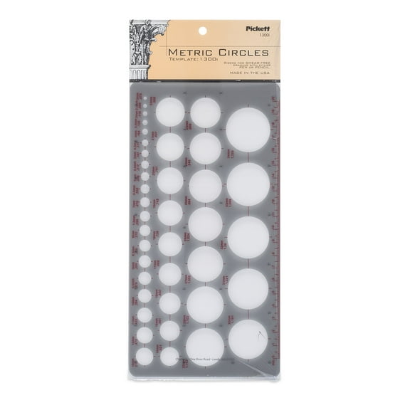 Chartpak Pickett Template - 1300i Metric Circle