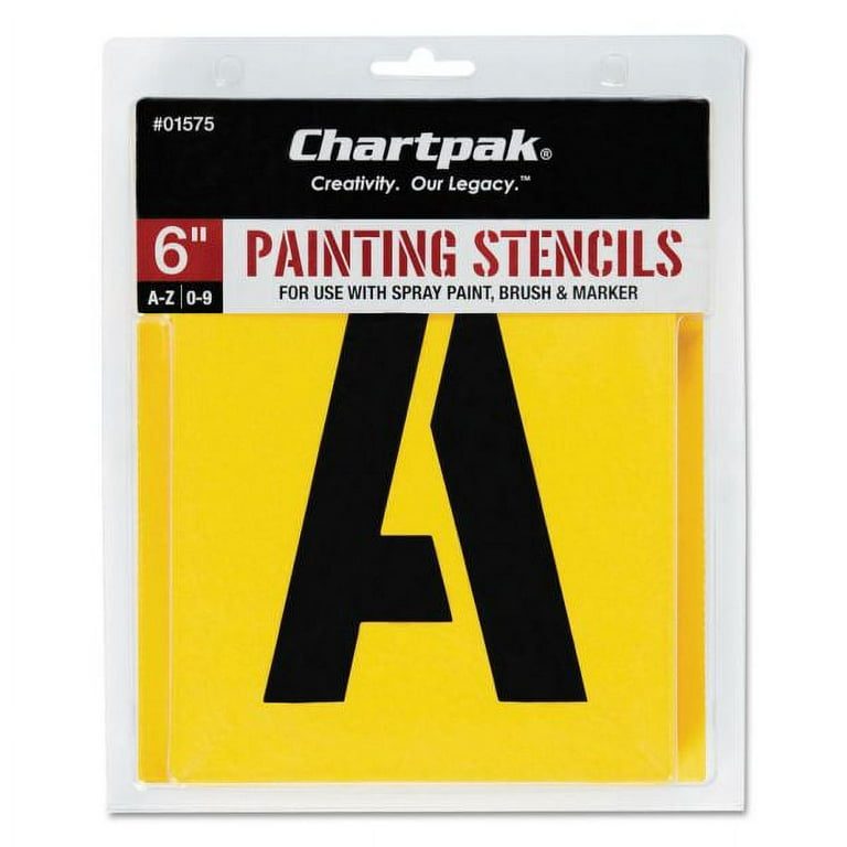 Professional Lettering Stencils, Painting Stencil Set, A-Z Set/0-9, 6 Professional Lettering Stencils, Painting Stencil Set, A-Z Set/0-9, 6