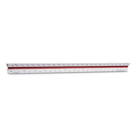 Chartpak Triangular Scale, Plastic, 12", Architectural, Color-Coded