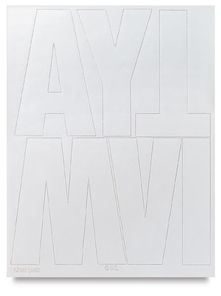 Chartpak Vinyl Letters - 6" Capital Letters, White