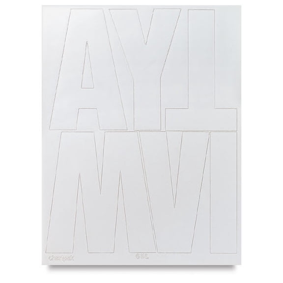 Chartpak Vinyl Letters - 6'' Capital Letters, White
