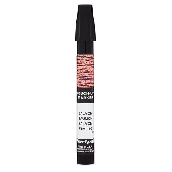Chartpak Wood Frame Touch-Up Marker, Tri-Nib, Salmon, 6 Each