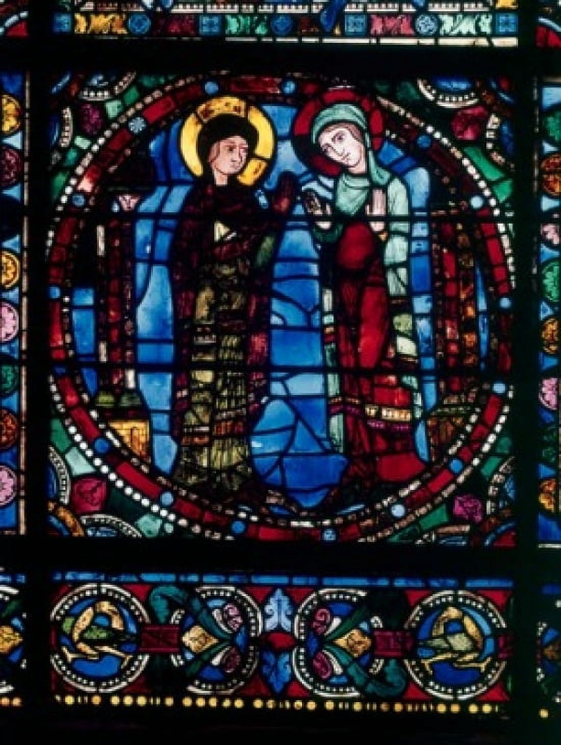 Chartres Cathedral Stained Glass Window Chartres Cathedral France Canvas Art - (24 x 36)