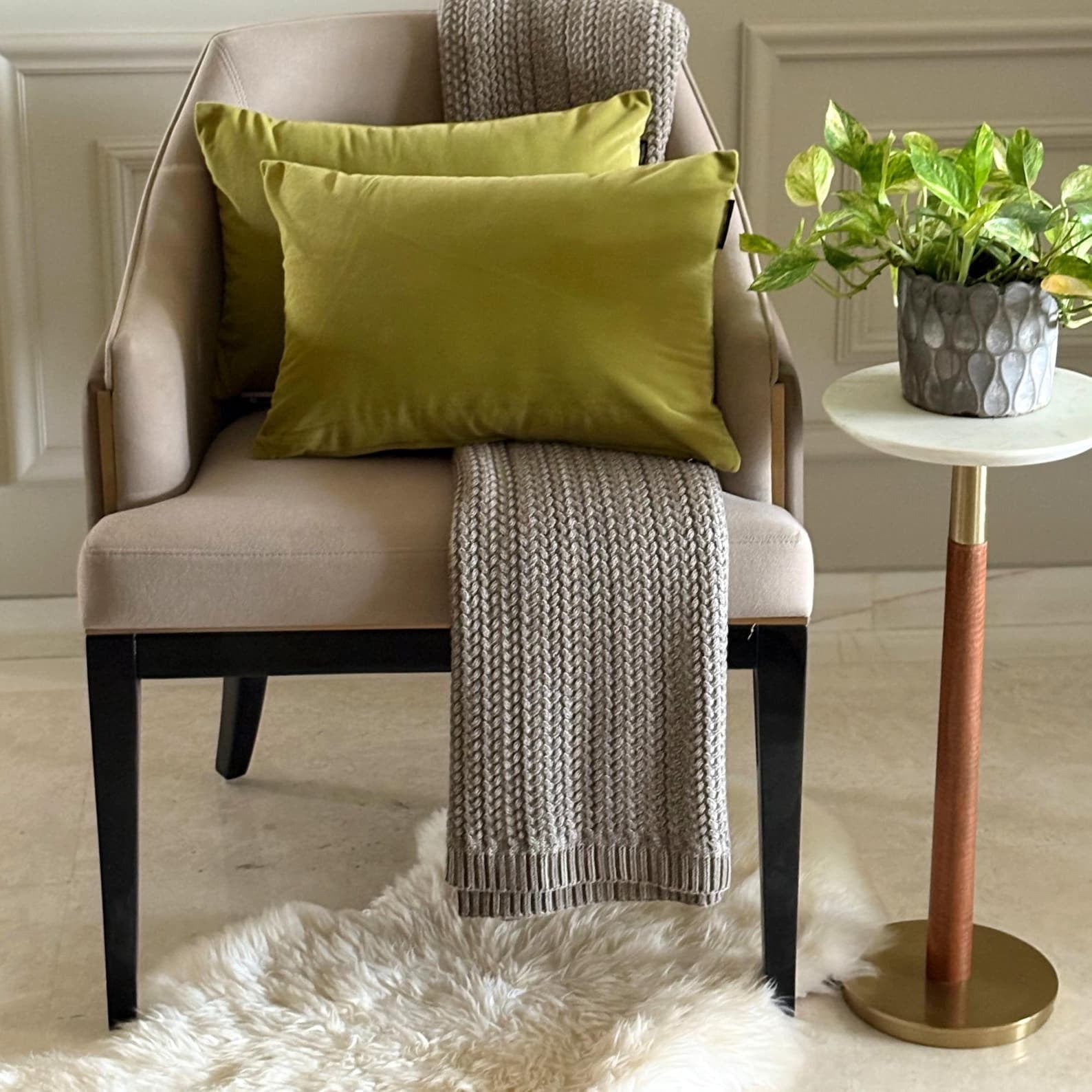Chartreuse Green Decorative Lumbar Pillow Cover 12"x16" | Pack of 2 Modern Velvet Oblong Cushion Cover | Plain Solid Pillowcases for Bed, Couch & Sofa, Modern Home Décor - Chartreuse Velvet Dream