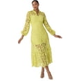 thumbnail image 1 of Chartreuse Lace Midi Dress -82434, 1 of 4
