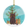 thumbnail image 1 of Chartreux Cat Merry Christmas Tree Ceramic Ornament, 1 of 3