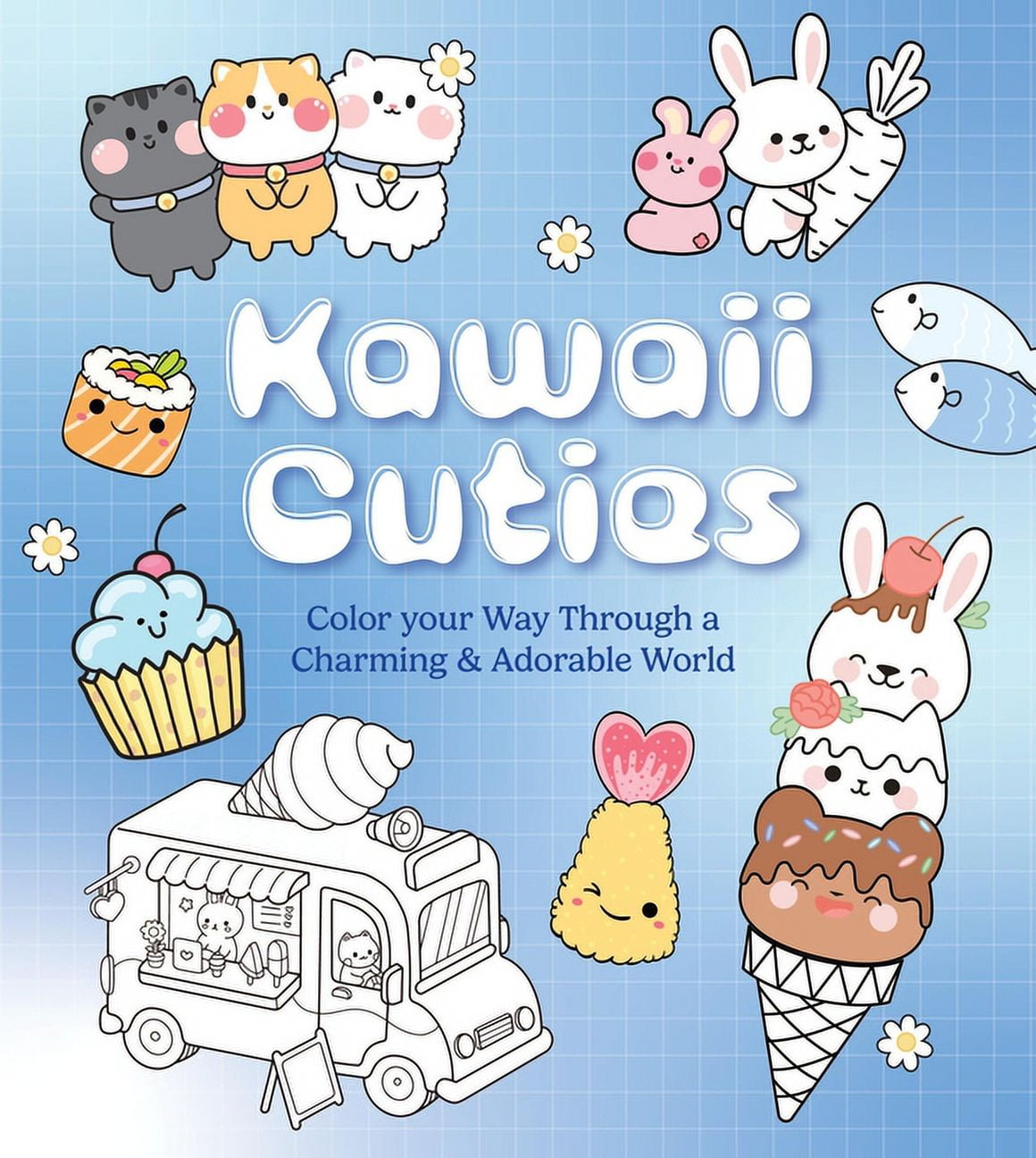 Chartwell Coloring Books Kawaii Cuties: Color Your Way Through a Charming and Adorable World - More Than 100 Pages to Color!, (Paperback)