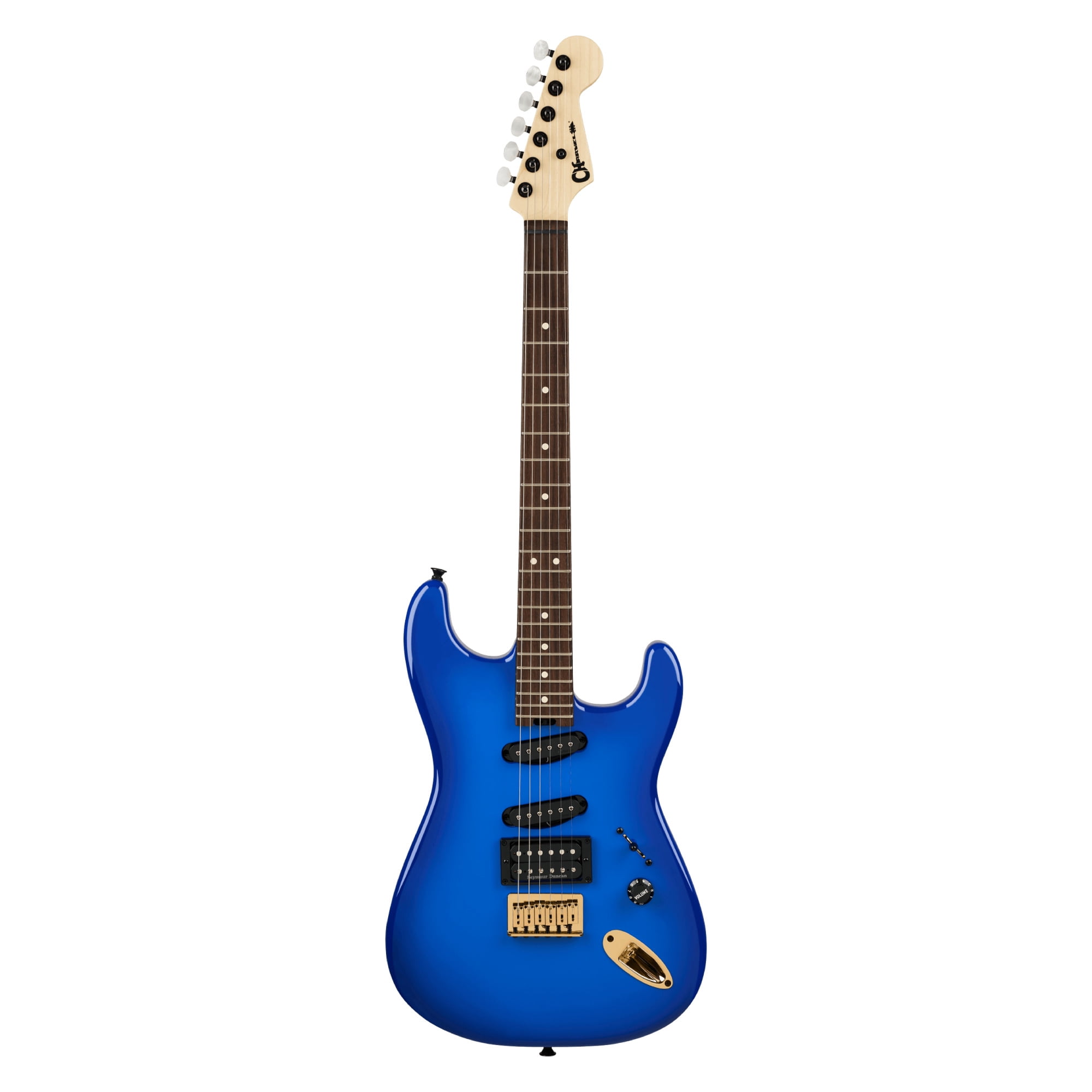 Charvel Jake E Lee Signature Pro-Mod San-Dimas Style-1 HSS Electric Guitar with Alder Body, Rosewood Fingerboard, Seymour Duncan JB Humbucking Bridge Pickup, and 2 DiMarzio SDS-1 Pickups (Blue Burst)