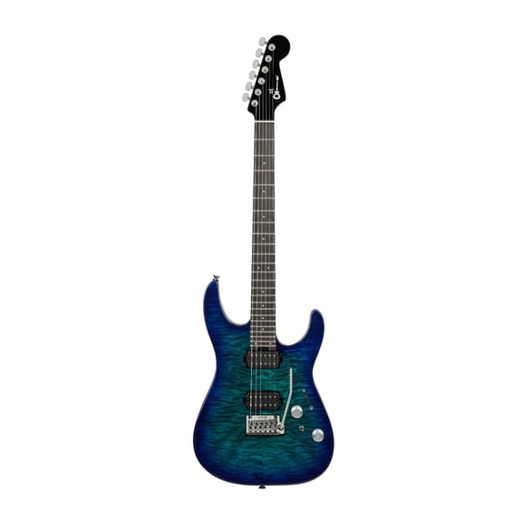 Charvel Pro-Mod Plus DK24 HH 2PT 6-String Electric Guitar with Ebony Fingerboard and Quilt Maple Top (Chlorine Burst)