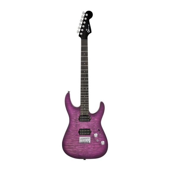 Charvel Pro-Mod Plus DK24 HH HT 6-String Electric Guitar with Ebony Fingerboard and Basswood Body (Violet Radiance)