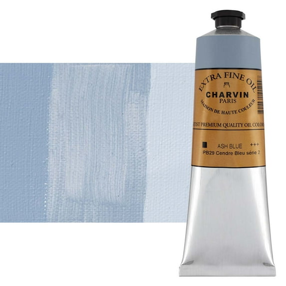 Charvin Extra Fine Oil Paint, Ash Blue 150 ml - Triple-Milled, Rich Texture, Poppy Oil-Based, Light-Fast, Handmade, Archival Quality