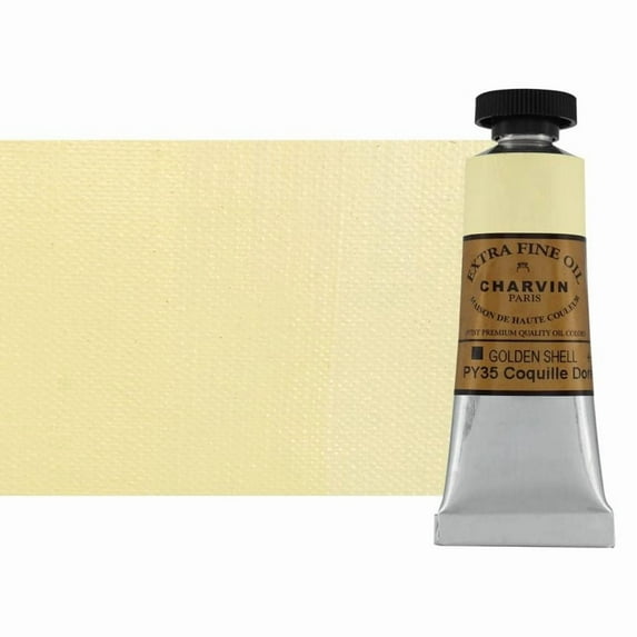 Charvin Extra Fine Oil Paint, Golden Shell 20 ml - Triple-Milled, Rich Texture, Poppy Oil-Based, Light-Fast, Handmade, Archival Quality