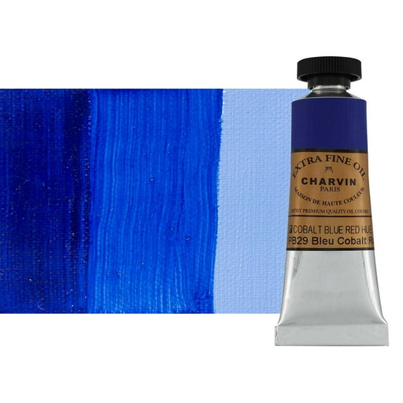 Charvin Extra Fine Oil Paint, Cobalt Blue Reddish Hue 20 ml - Triple-Milled, Rich Texture, Poppy Oil-Based, Light-Fast, Handmade, Archival Quality