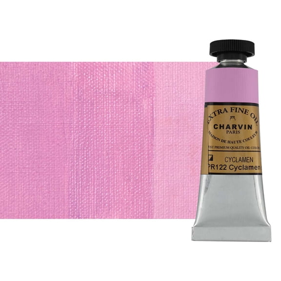 Charvin Extra Fine Oil Paint, Cyclamen 20 ml - Triple-Milled, Rich Texture, Poppy Oil-Based, Light-Fast, Handmade, Archival Quality