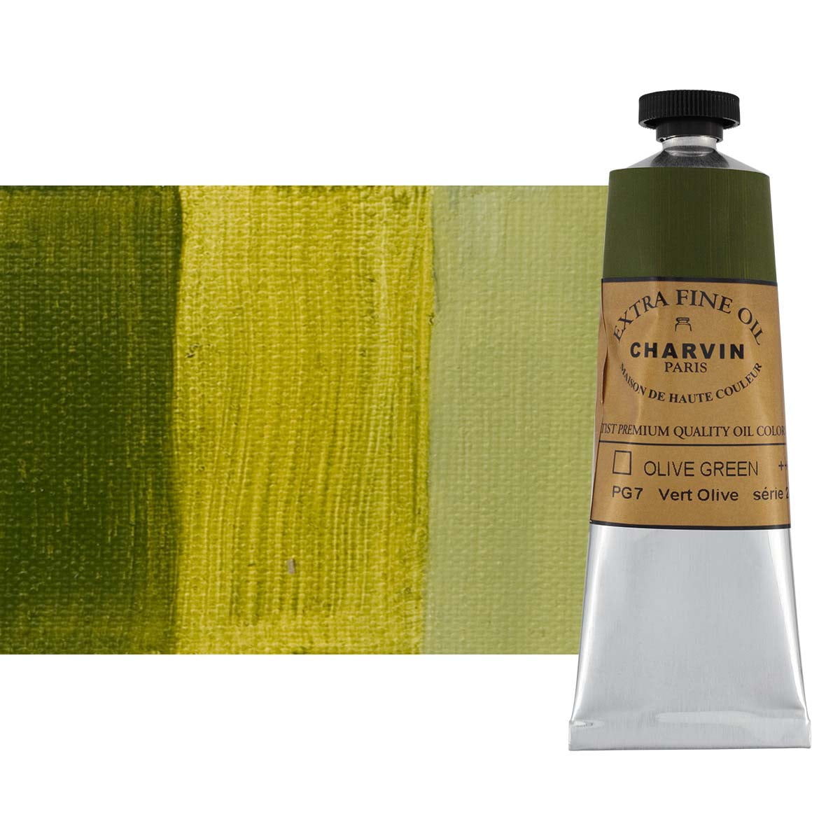 Charvin Extra Fine Oil Paint, Olive Green 60 ml - Triple-Milled, Rich ...