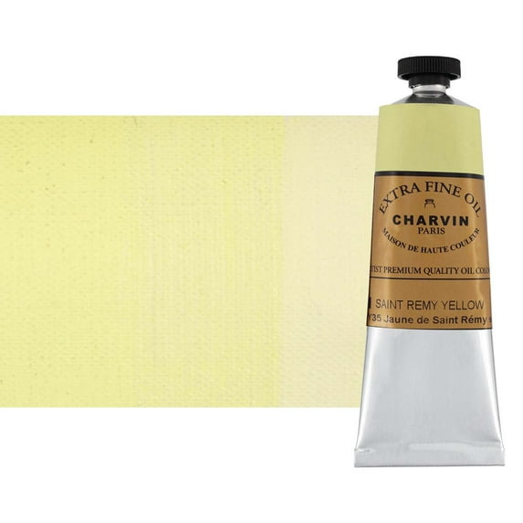 Charvin Extra Fine Oil Paint, Saint Remy Yellow 60 ml - Triple-Milled, Rich Texture, Poppy Oil-Based, Light-Fast, Handmade, Archival Quality