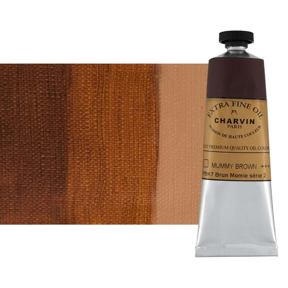 Charvin Extra Fine Artist Oil Painting Colors, Paint Tube 60 ml Mummy Brown