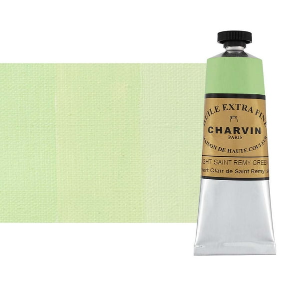 Charvin Extra Fine Artist Oil Painting Colors, Single 20 Milliliter Paint Tube 60 ml Saint Remy Green Light