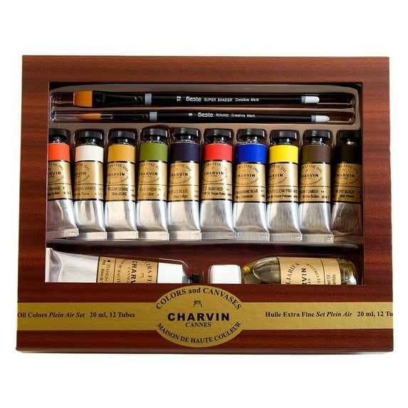 Charvin Extra Fine Oil Color Plein Air 14-Piece Set 20 ml Tubes - Assorted Colors