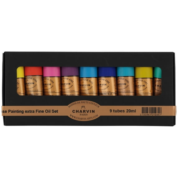 Charvin Extra-Fine Oils - Intense Colors, Bonjour Set of 9 - 20ml Tubes
