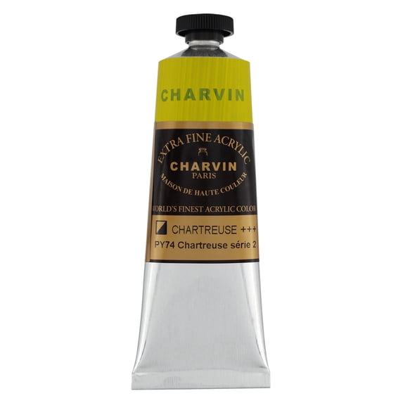 Charvin Extra Fine Professional Artist Acrylic Paint Colors, Nature Themed Hues, 150ml ChartreUse